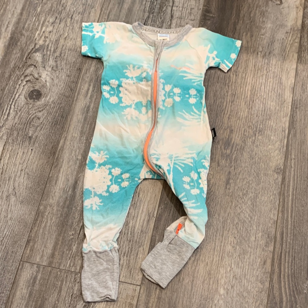 Bonds Floral Blue and‎ Gray Kids One Piece